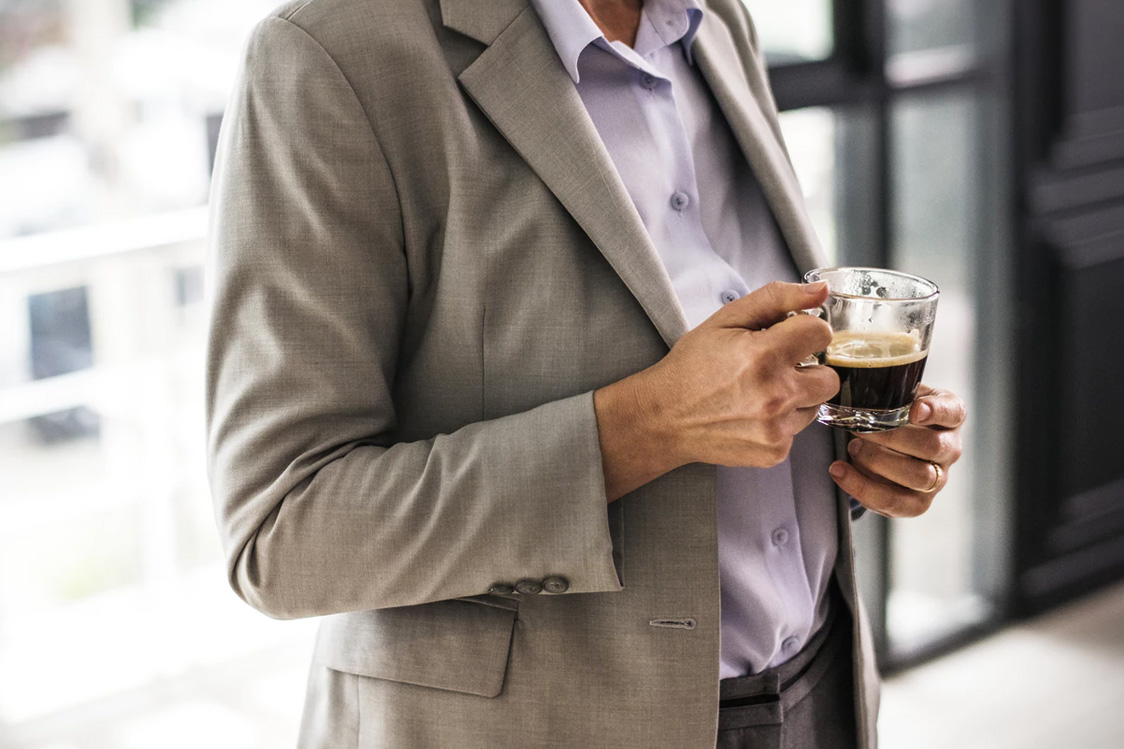 Man with a cup of coffee